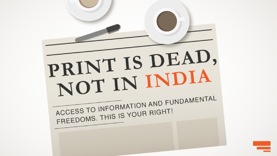 print media dying not in india